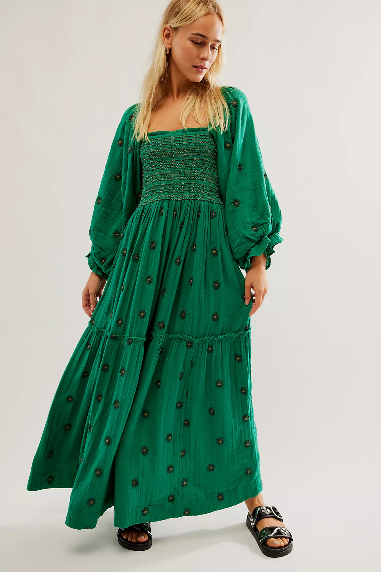 Dahlia Embroidered Maxi Dress | Free People (Global - UK&FR Excluded)