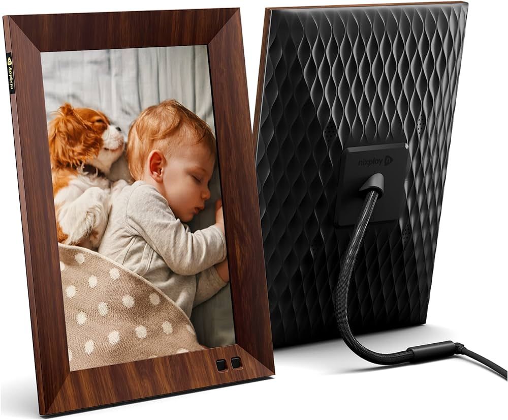 nixplay Smart Digital Picture Frame 10.1 Inch Wood-Effect - Share Video Clips and Photos Instantly via E-Mail or App | Amazon (US)