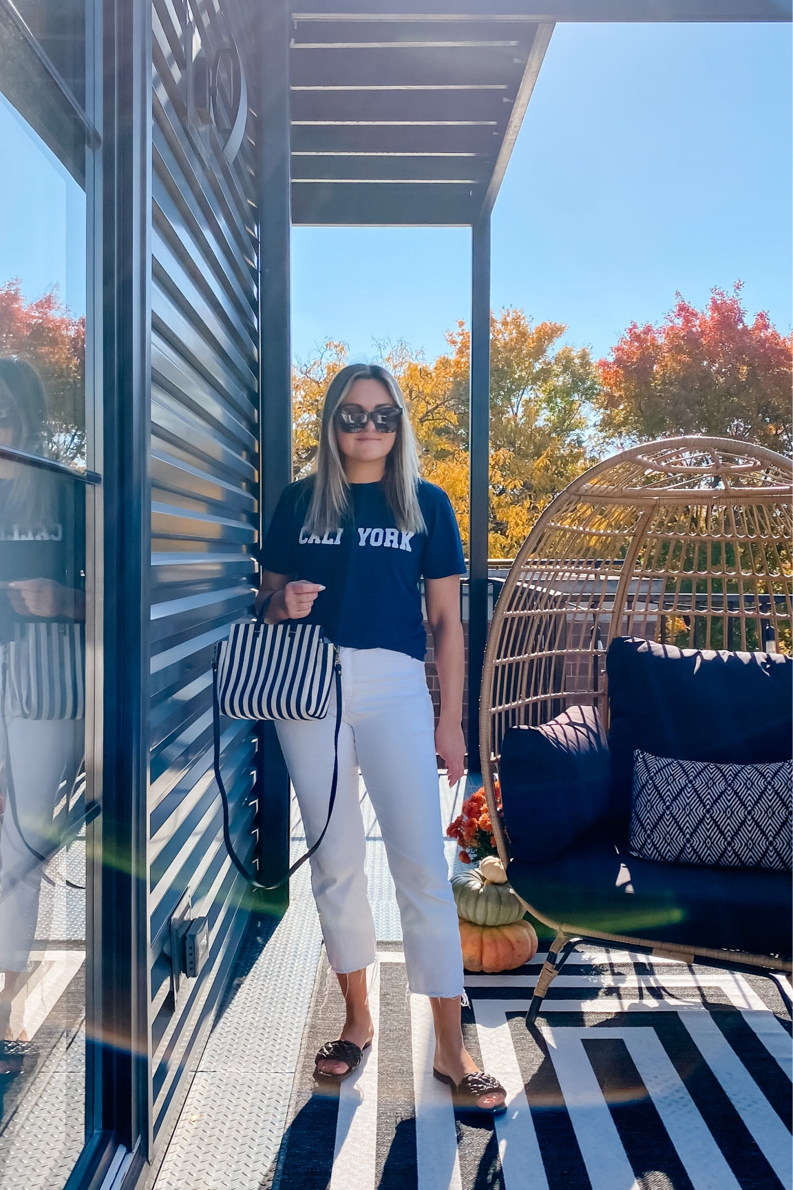 Everything is pretty old! Cynthia Rowley Tee, Express Jeans, Clare V Tote. Target sandals are current! 

#LTKunder100 #LTKSeasonal #LTKstyletip