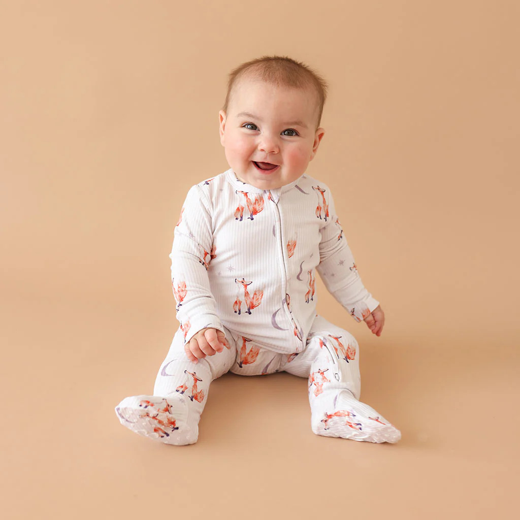Fennec Footie Zippered One Piece | Posh Peanut