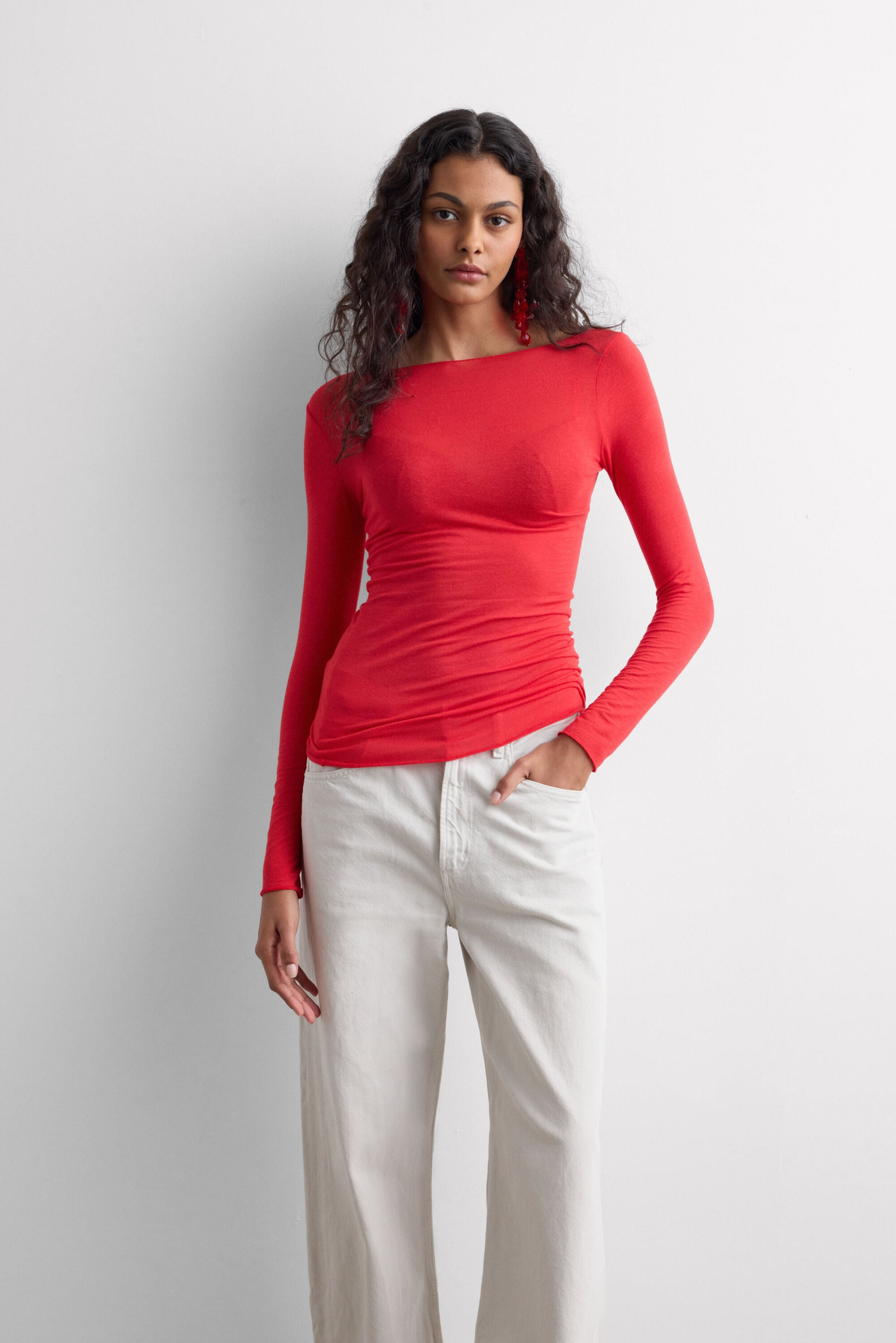 Sheer Cashmere Boat Neck Shirt | Intimissimi | Intimissimi (US)