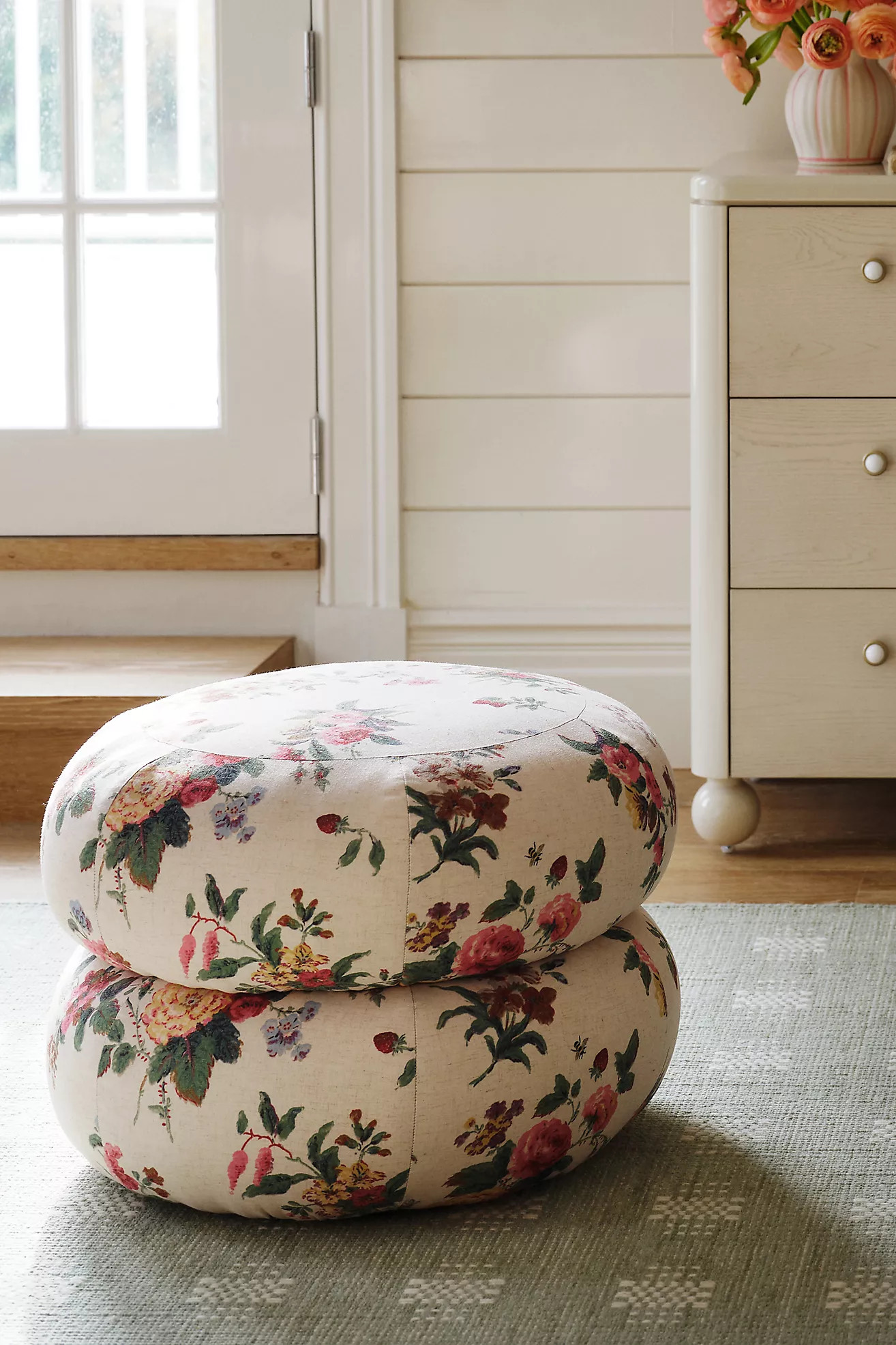 Camille Muntz Ottoman | Anthropologie (US)