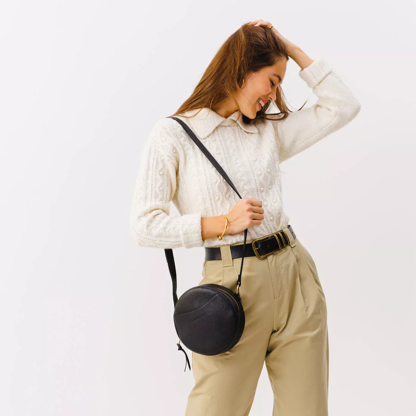 Almost Perfect' Circle Crossbody, Portland Leather Goods