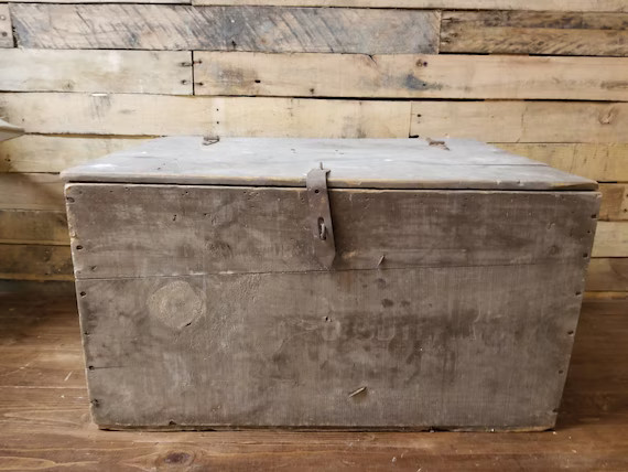 Antique Vintage Good Year Shoe Company Wooden Trunk Chest | Etsy | Etsy (US)