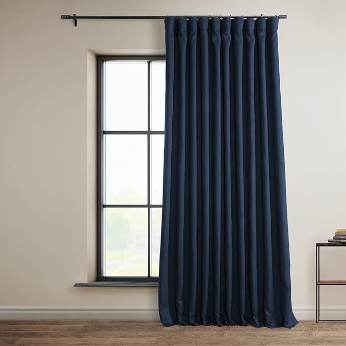 HPD Half Price Drapes Extra Wide Linen Room Darkening Curtain (1 Panel) 100 X 108, BOCH-LN21332-1... | Amazon (US)