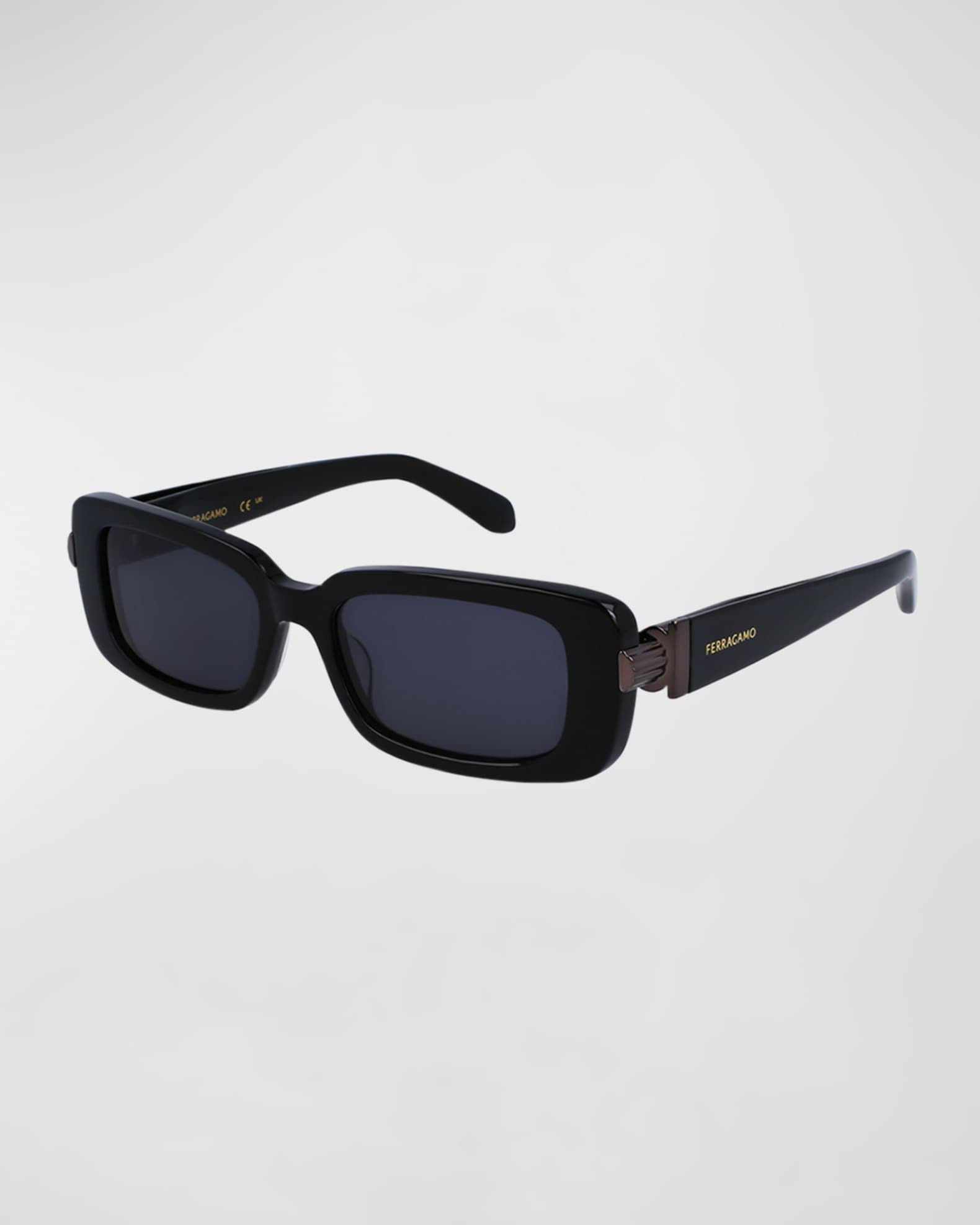 Gancini Evolution Acetate & Metal Rectangle Sunglasses | Neiman Marcus