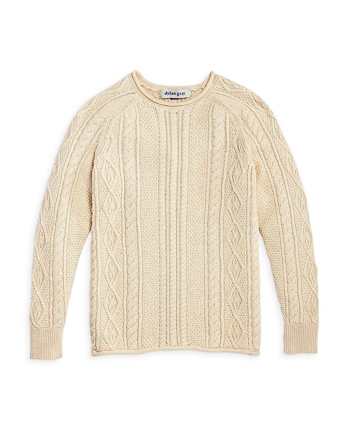 Boys' Cable Knit Roll Neck Cotton Sweater - Big Kid | Bloomingdale's (US)