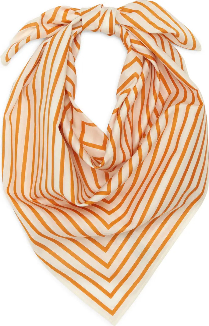 Totême Geometric Monogram Cotton & Silk Scarf | Nordstrom | Nordstrom