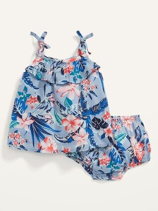 Floral Tie-Shoulder Top and Bloomers Set for Baby | Old Navy (US)