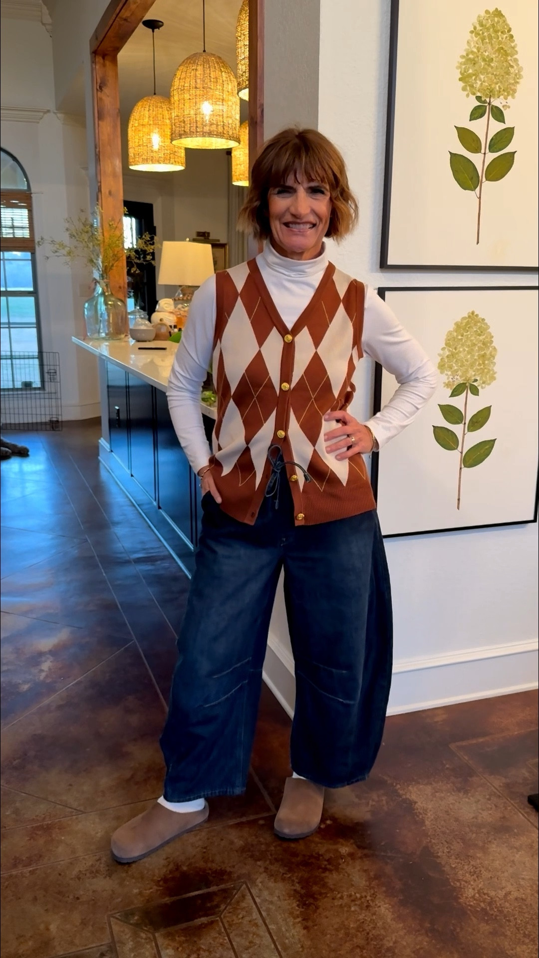 Argyle vest styled four ways. 

#LTKOver40 #LTKFindsUnder50 #LTKootd