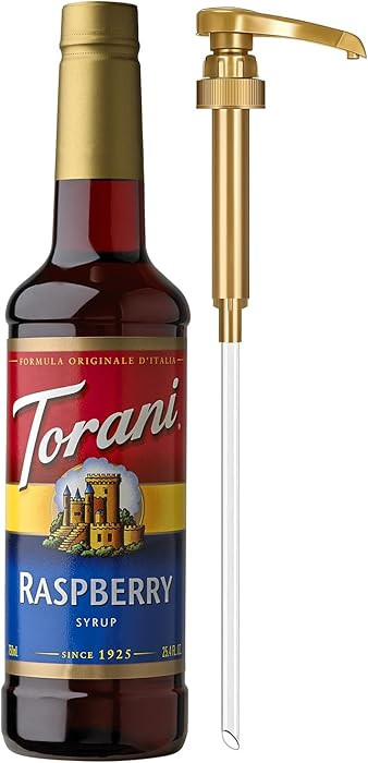 Torani Raspberry Syrup for Drinks, Flavoring for Iced Tea, Lemonade, and Sodas, Pump Included, 25... | Amazon (US)