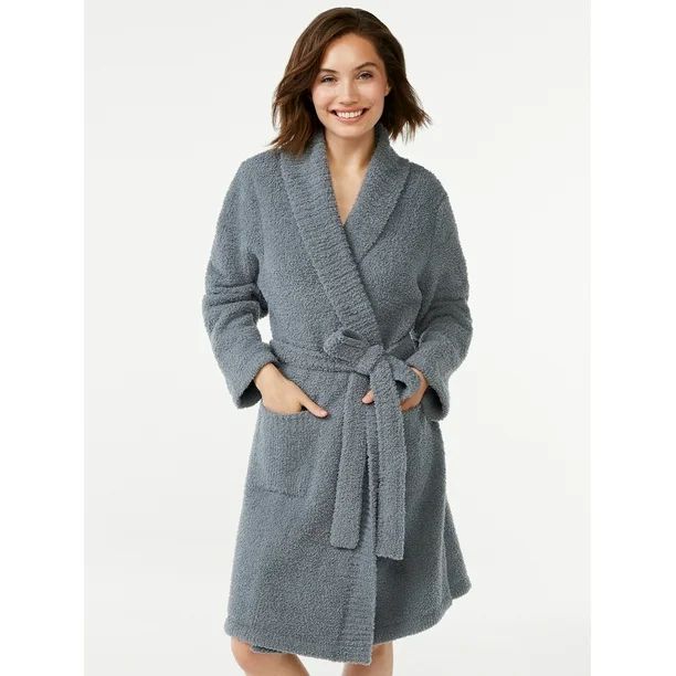 Joyspun Women's Sweater Knit Robe, Sizes up to 3X - Walmart.com | Walmart (US)