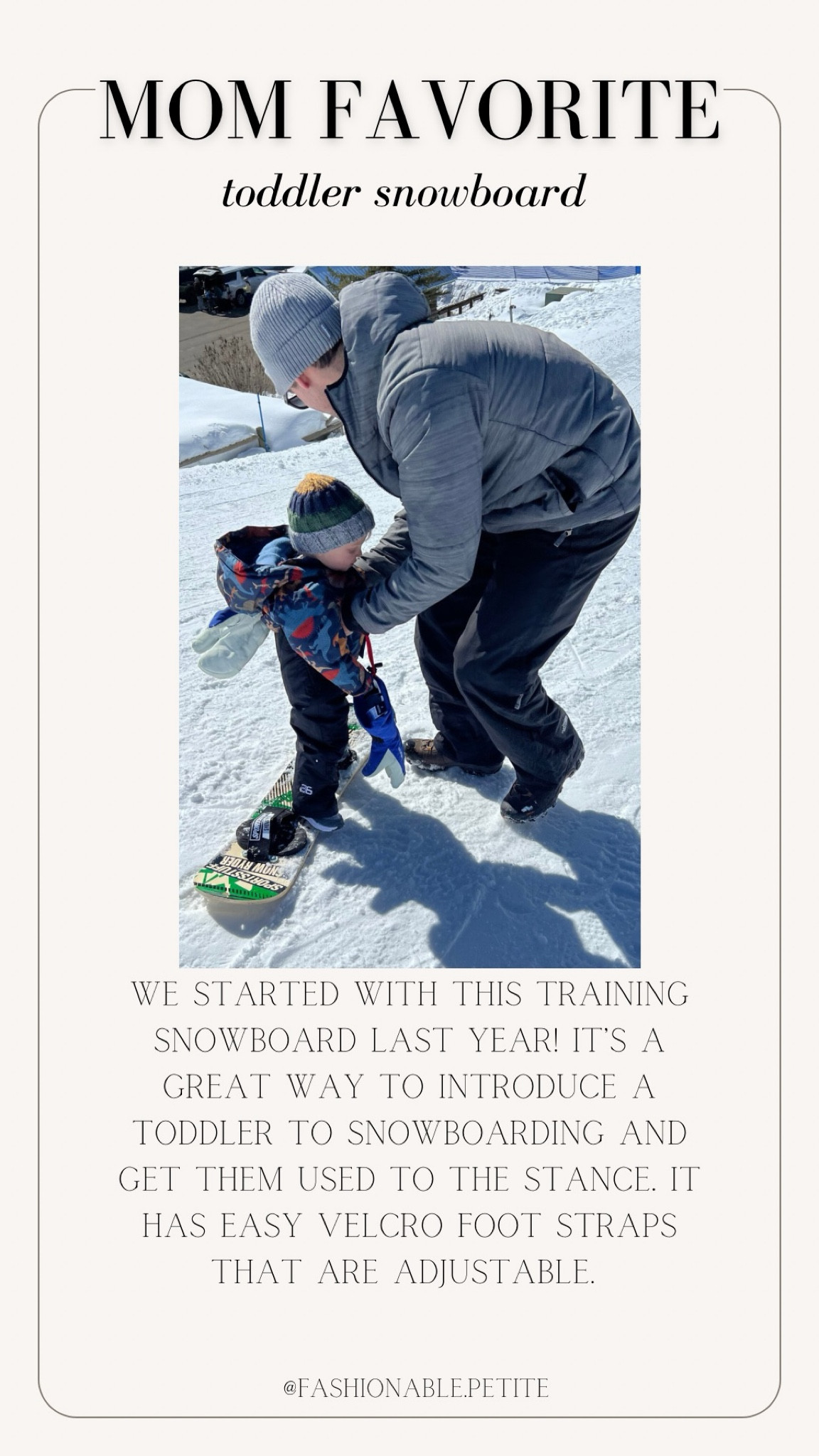 Toddler sized snowboard from Amazon that gets them used to the stance and movement! It would be a great toddler gift for Christmas!

Toddler gift, snowboard, toddler toy, kids toys, ski trip, winter vacation, ski vacation

#LTKKids #LTKGiftGuide #LTKHoliday