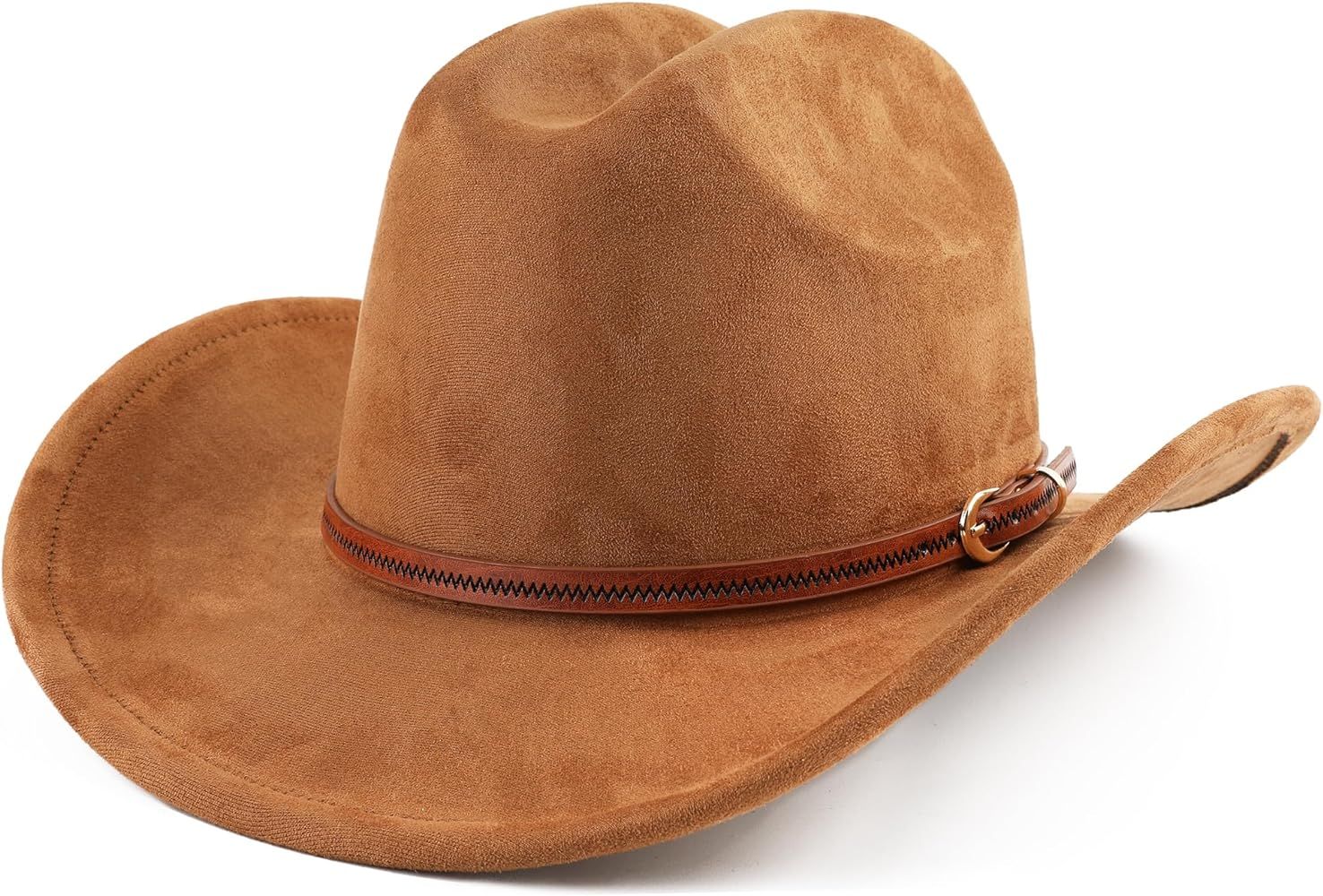 Cowboy Hat for Women and Men Wide Brim Western Cowgirl Hat | Amazon (US)