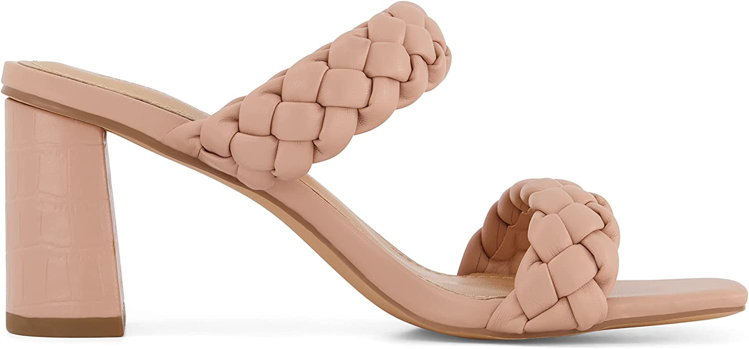 Dunes Women's Iris braided Heel Sandal +Memory Foam Insoles | Amazon (US)