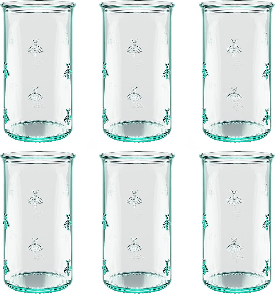 Amici Home Regina Hiball Glass | 18 Oz | Italian Made, Recycled Green Glass | Drinking Glass with... | Amazon (US)