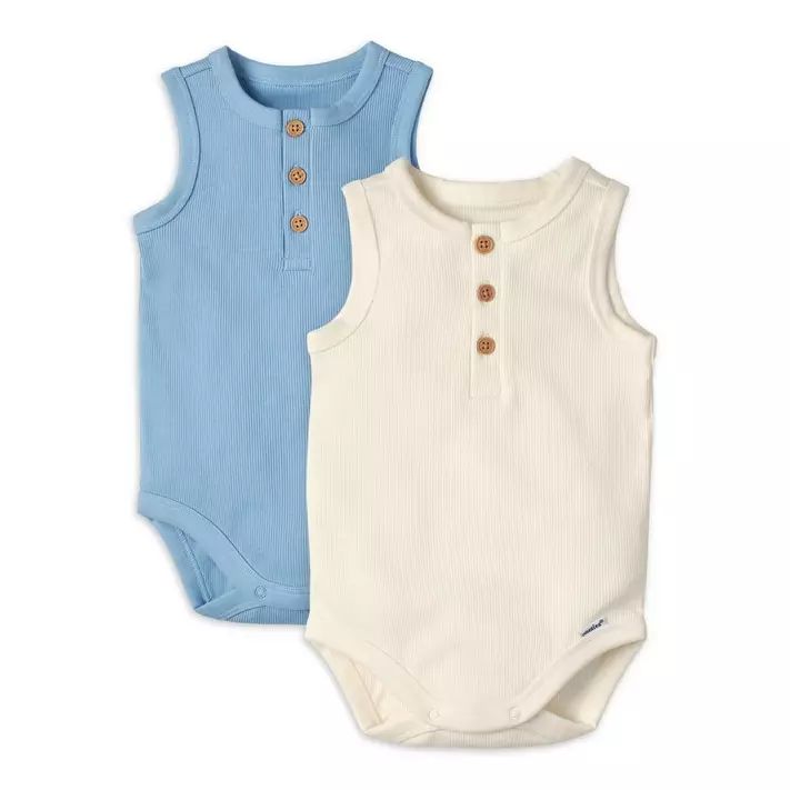 Modern Moments by Gerber Baby Boy Sleeveless Bodysuit, 2 Pack, Sizes 0/3M-24M | Walmart (US)