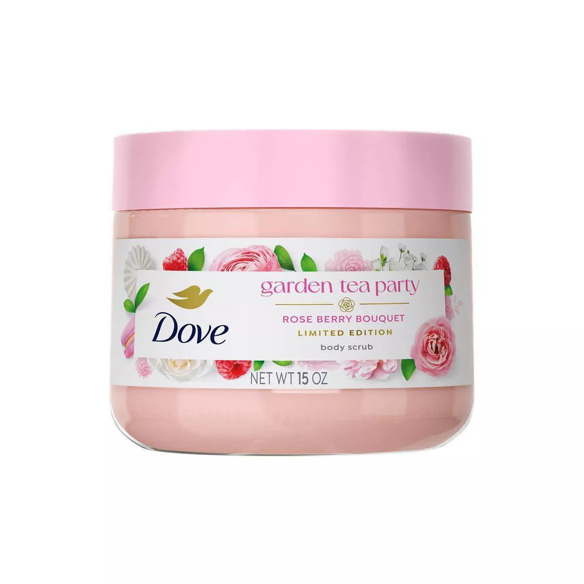 Dove Beauty Garden Tea Party Body Scrub - Rose Berry Bouquet - Limited Edition - 15oz | Target