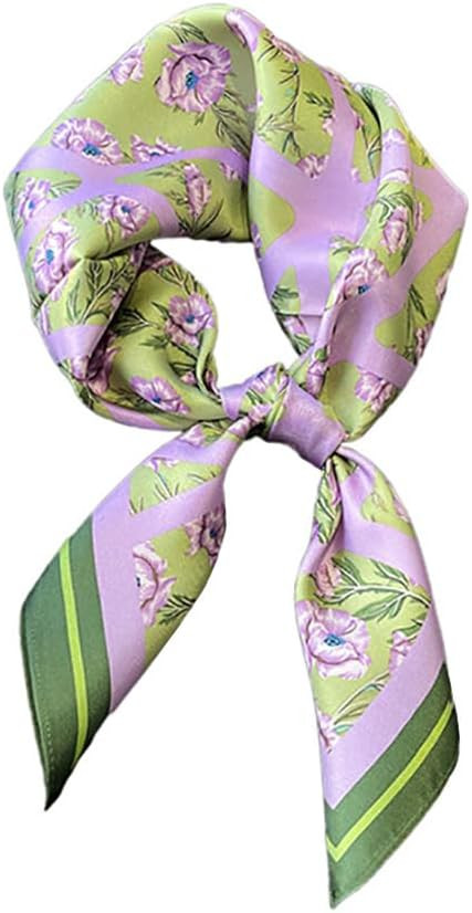 JERLA 100% Pure Mulberry Silk Square Scarf for Hair-26''x26'' Women Men Natural Silk Neckerchief ... | Amazon (US)