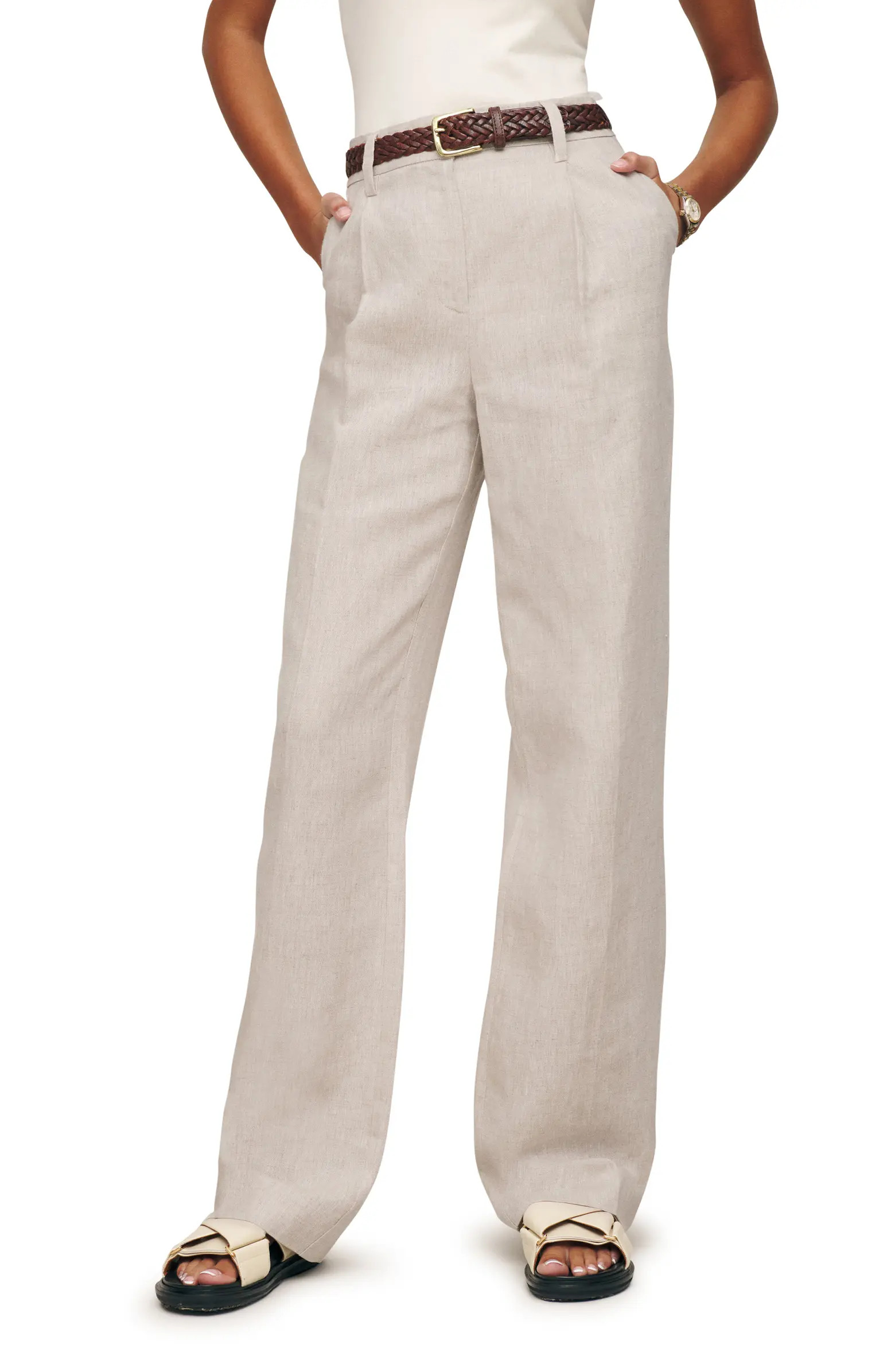 Reformation Alex Wide Leg Linen Pants | Nordstrom | Nordstrom