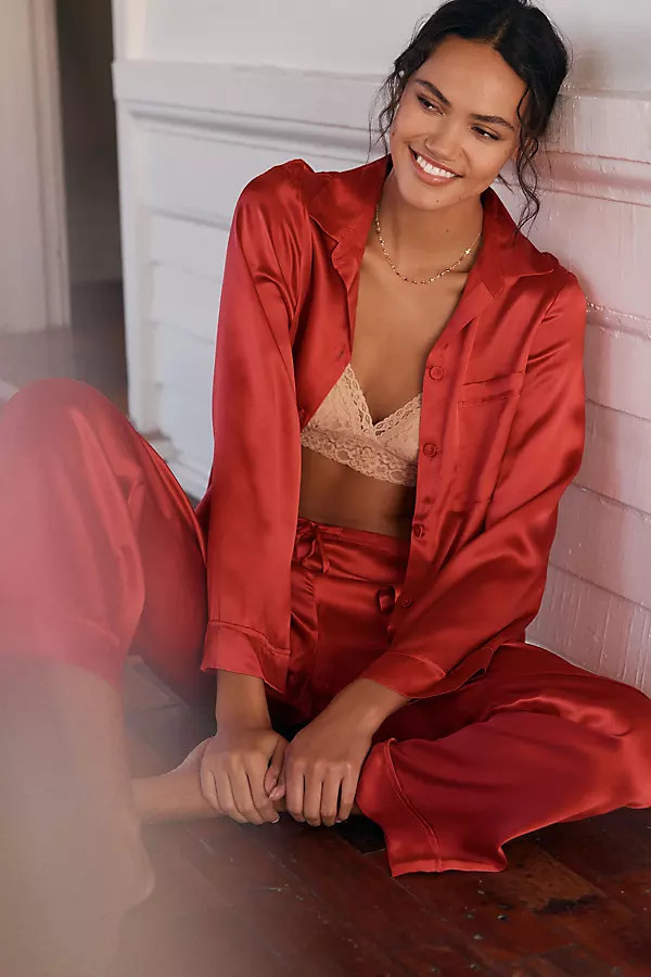 Audrey Washable Silk Pajama Set | Anthropologie (US)