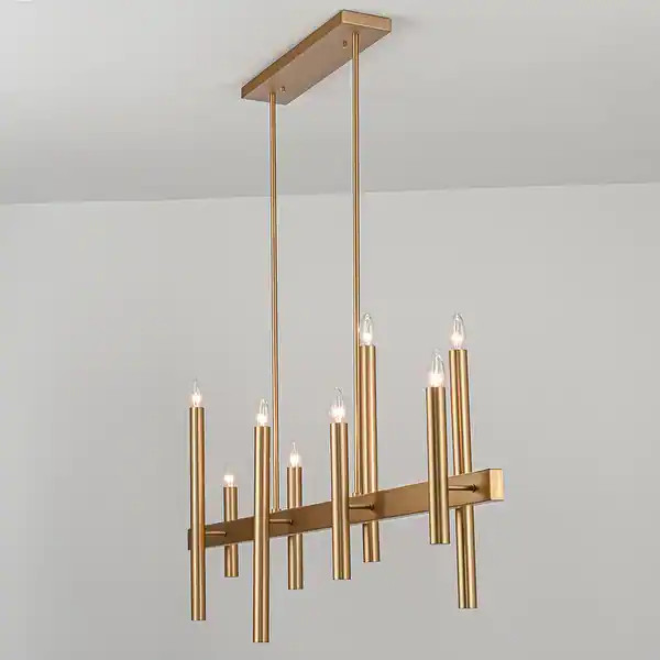 8-Light Modern Linear Candlestick Chandelier Kitchen Island Pendant Lighting - Bed Bath & Beyond ... | Bed Bath & Beyond