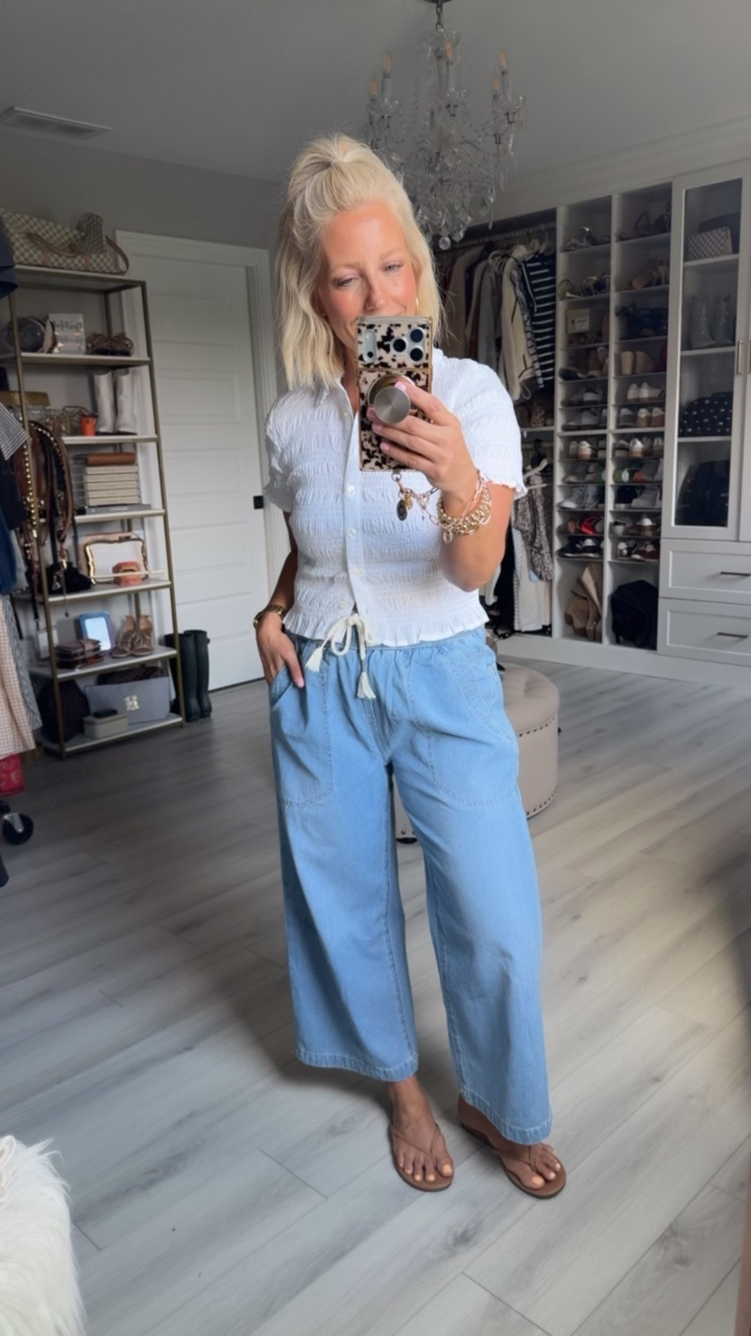 Top small
Pants medium 

#LTKmomlife #LTKootd #LTKSaleAlert