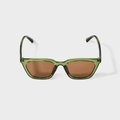 Plastic Rectangle Sunglasses- Wild Fable™ Green | Target