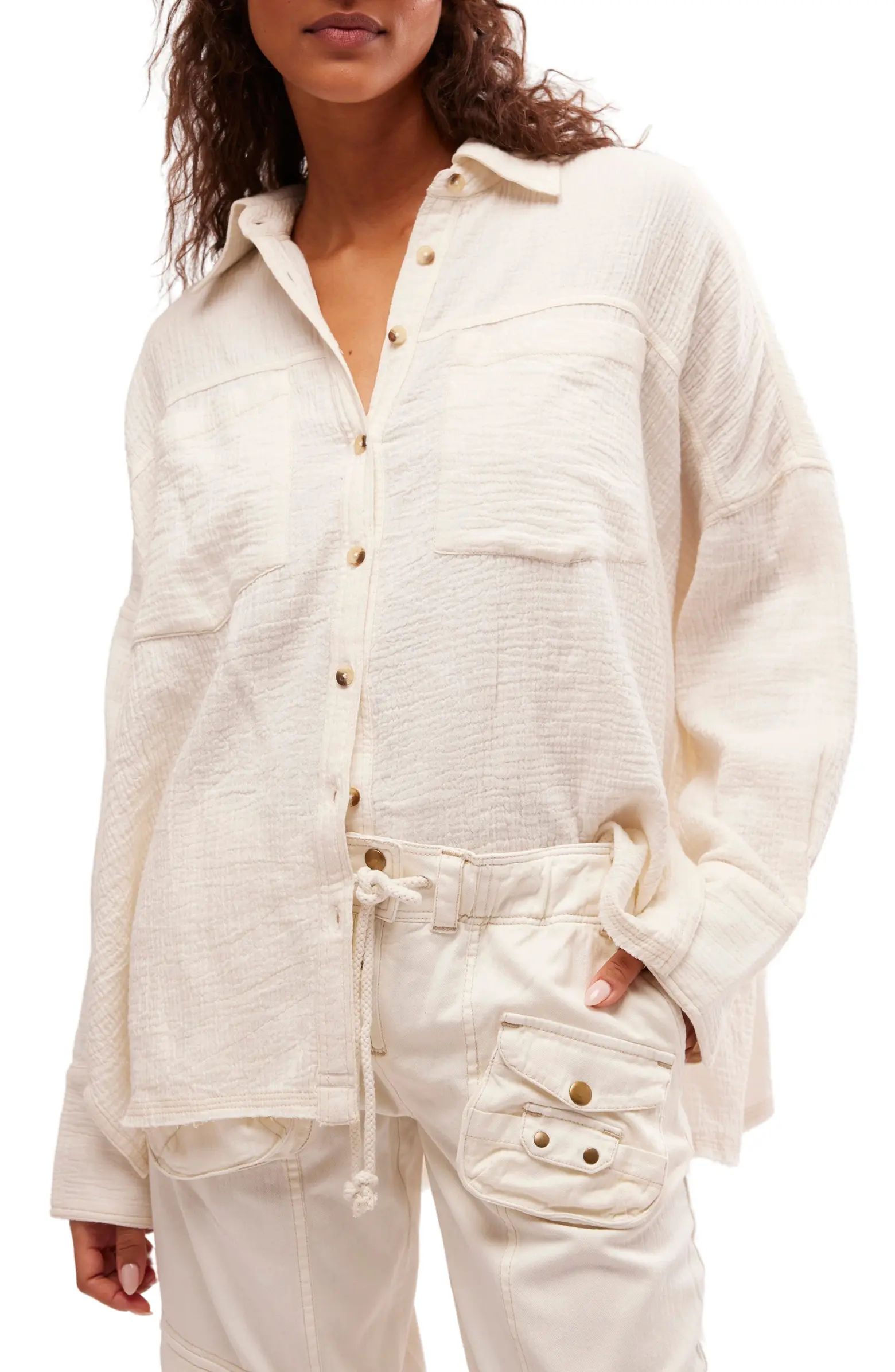 Cardiff Cotton Gauze Button-Up Shirt | Nordstrom