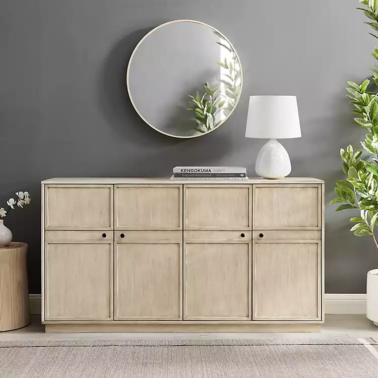 Birch Wood 4-Door Sideboard | Kirkland's Home