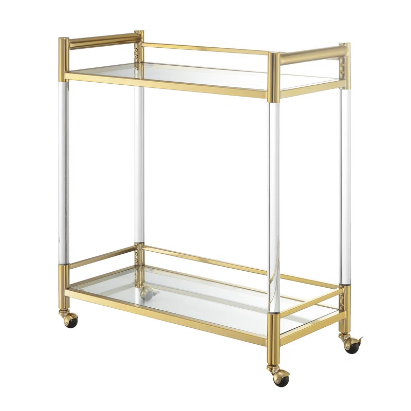 Carolina Acrylic/Glass Bar Cart | Wayfair North America