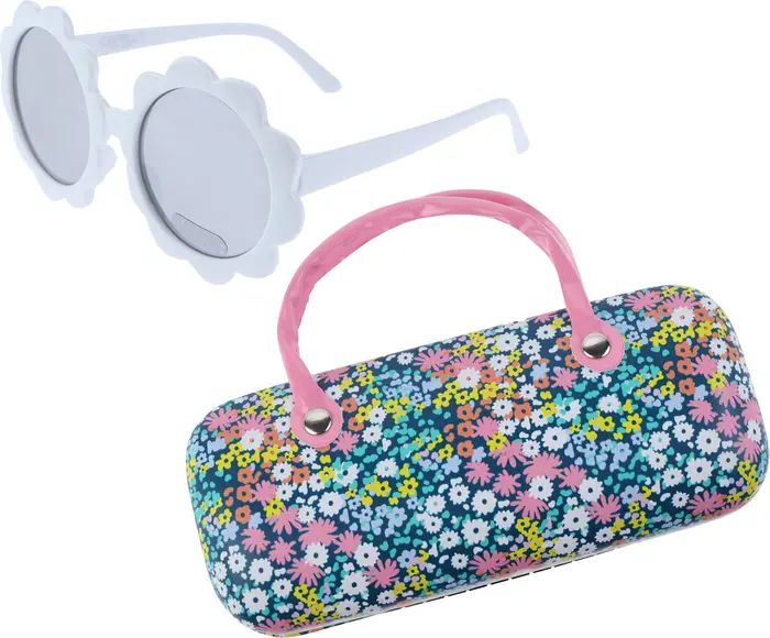 Kids' Daisy Sunglasses & Floral Print Case Set | Nordstrom