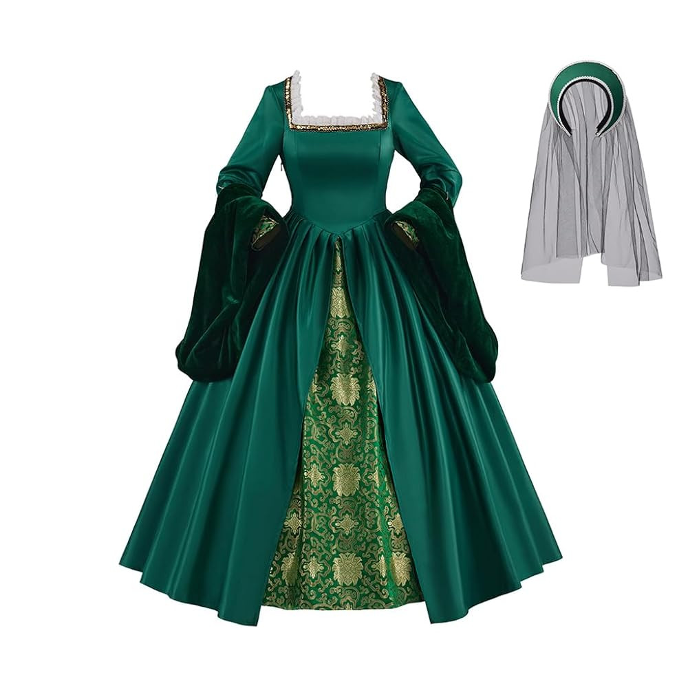 Anne Boleyn Dress Tudor Queen Cosplay Costume Renaissance Dress Elizabethan Ball Gown | Amazon (US)