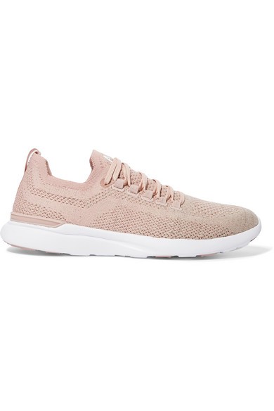 APL Athletic Propulsion Labs - Techloom Breeze Metallic Mesh Sneakers - Blush | NET-A-PORTER (US)