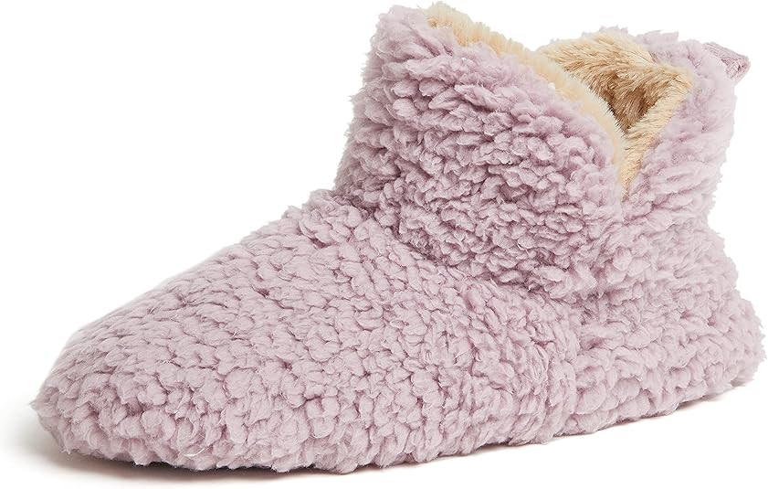Dearfoams Women's Chelsea faux sherpa Bootie Slipper | Amazon (US)
