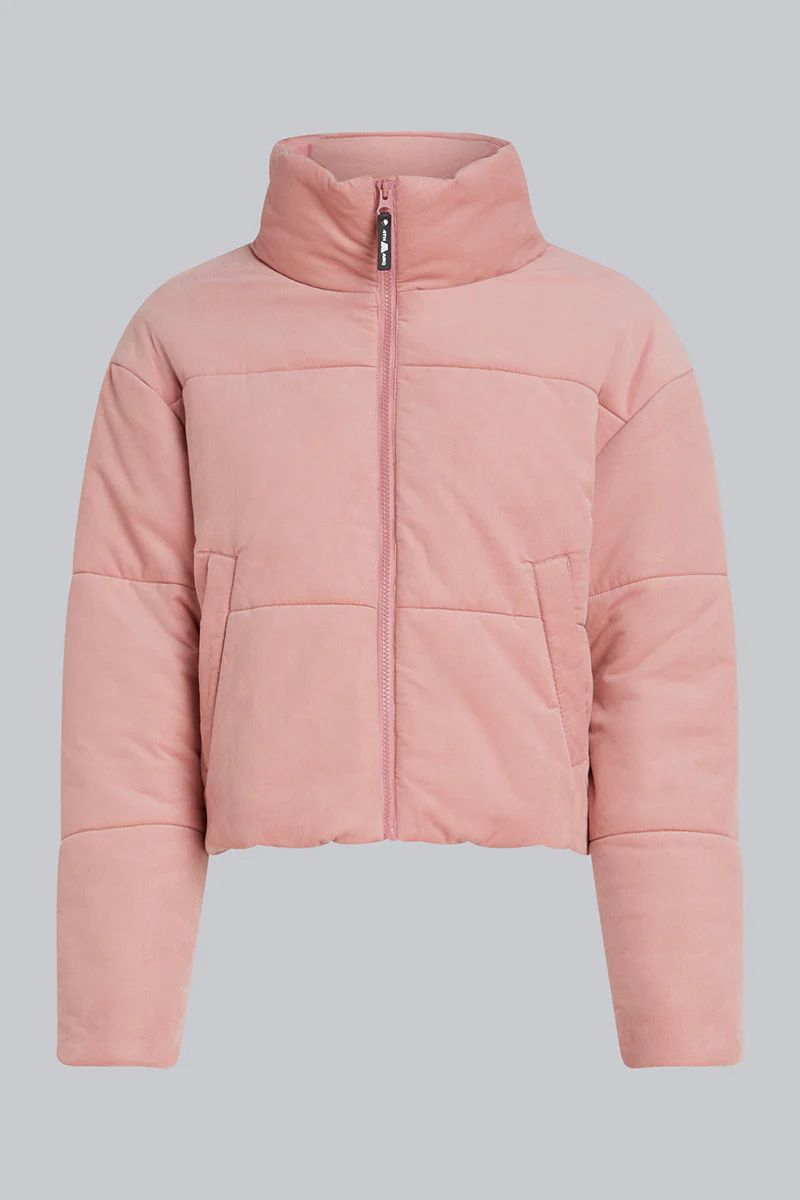 ELLE Cord Puffer Jacket Pink | 4tharq 