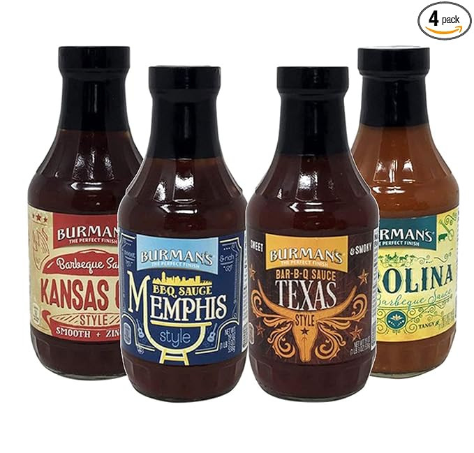 BURMAN'S BBQ Sauce Pit-Master Collection 4- 19oz Southwest Flavors Gluten Free, Lactose Free, Gou... | Amazon (US)