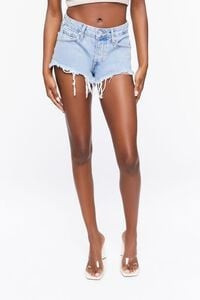 Frayed Raw-Cut Denim Shorts | Forever 21 (US)