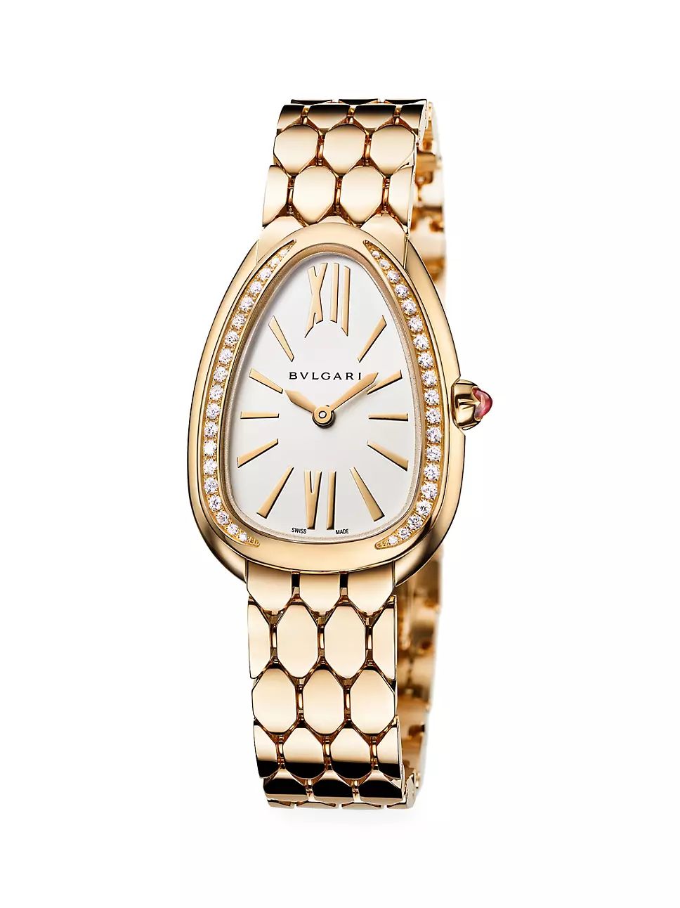 Serpenti Seduttori 18K Yellow Gold & Diamond Bracelet Watch | Saks Fifth Avenue