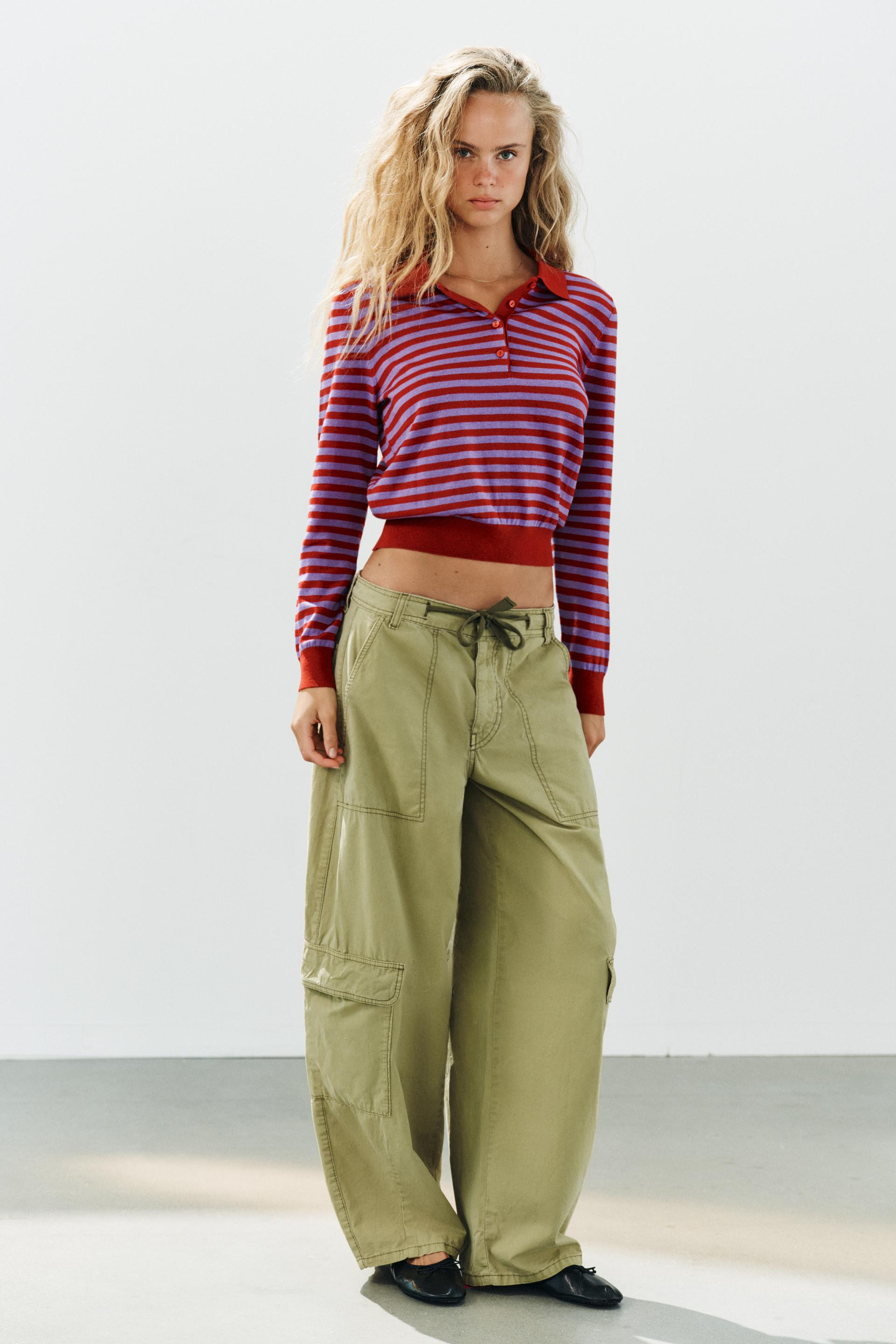 Zara - Striped Polo - Only One - L - Woman | Zara US