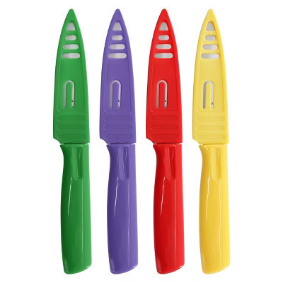 Grantville 3.5 Inch Paring Knife & Sheath - 4 Assorted Colors - PP Handle - PVC Tube | Target