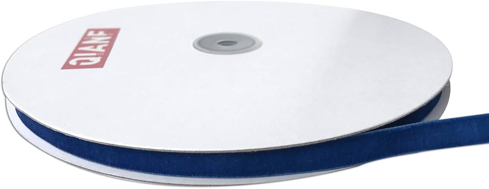 QIANF Vintage Sapphire Blue Velvet Ribbon, 3/8 Inch X 25Yd | Amazon (US)