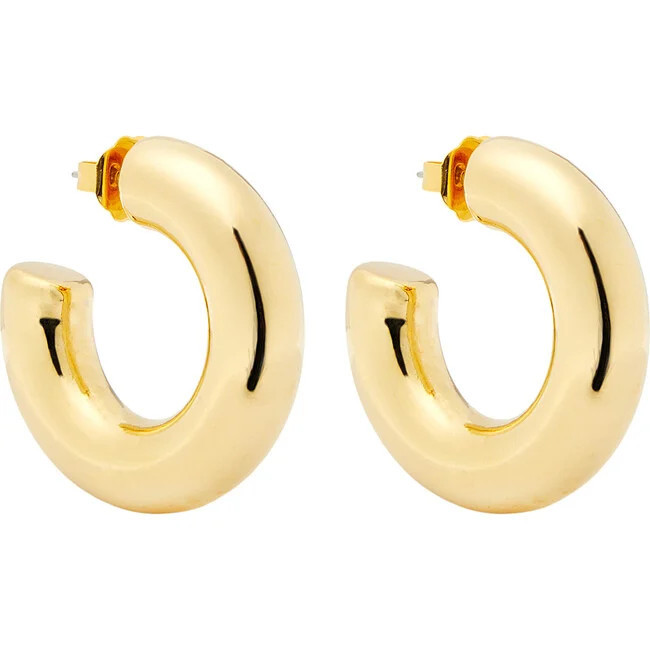 Brinker & Eliza | Women's Chubby Hoops (Gold, One Size) | Maisonette | Maisonette