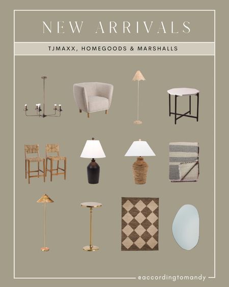 New arrivals from tjmaxx, home goods, Marshall’s 

Lamps, lighting, chandelier, bar stools, accent chairs, side table, end table, mirror, rug 



#LTKunder100 #LTKhome #LTKunder50