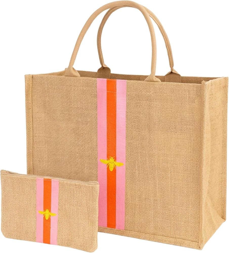 Large Beach Bag Jute Woven Tote | Amazon (US)