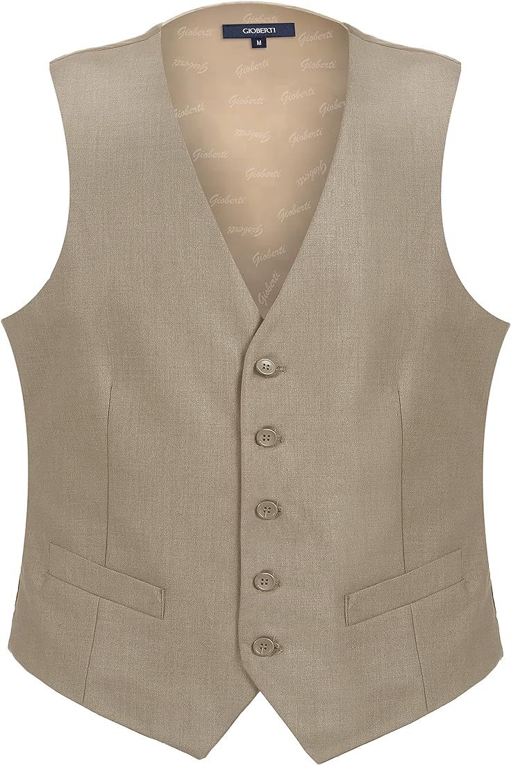 Gioberti Men's Formal Suit Vest Fit for Business or Casual Dress | Amazon (US)