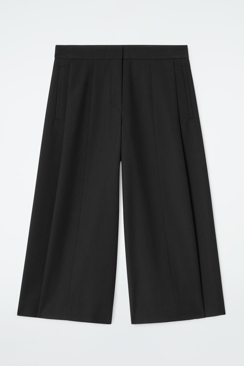 Cropped Wool-Blend Wide-Leg Pants | COS (US)
