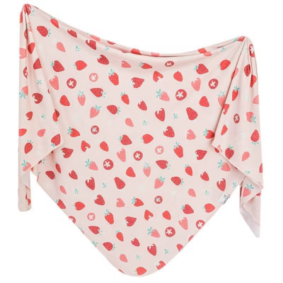 Copper Pearl Premium Knit Swaddle Blanket - Strawberry: Non-Toxic, 46" x 46", Classic Patterns | Target