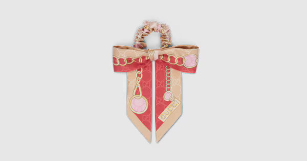 GG Gucci chain silk scrunchie | Gucci (US)