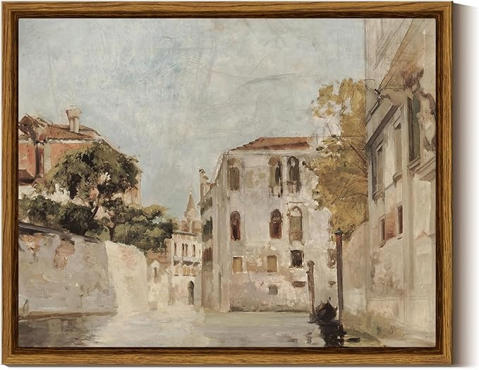 InSimSea Framed Canvas Wall Art for Living Room Classical Cityscape Vintage Wall Decoration View ... | Amazon (US)